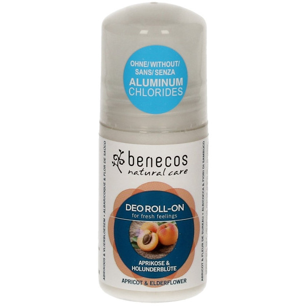 BENECOS Desodorante roll-on de Albaricoque y flor de saúco